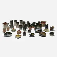 Eugene Deutch, tableware collection, 1944-53, glazed earthenware