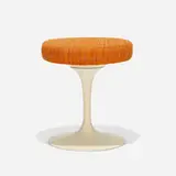 Eero Saarinen, Tulip stool, 1958, enameled aluminum, upholstery