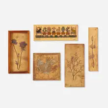 collection of five tiles by Roger Capron, c. 1965, glazed stoneware, sold Sep 2020