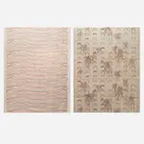 Jens Risom, Steer Horns and Adobe Hills textiles, set of two, c. 1955, screenprinted linen
