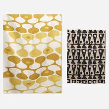 Alvin Lustig, textile samples, set of two, c. 1950, printed fabric