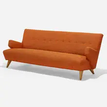 Jens Risom, sofa, model 37, 1946, upholstery, birch
