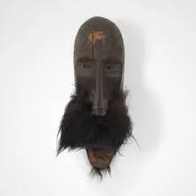 Dan, Ge Gon (bird) mask, carved wood, hide