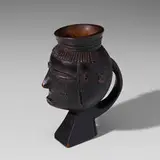 Bushongo, vessel, carved wood