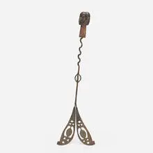 ceremonial sword by Asante, carved wood, steel, sold Aug 2020