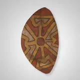 Aboriginal, Rainforest shield, carved and painted wood