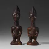 Yoruba, male Ere Ibeji (twin figures), pair