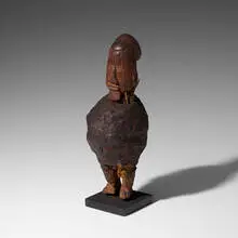Teke, Butti fetish, carved wood, mud, feathers, cloth, straw