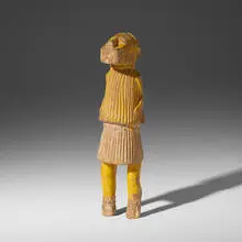 Baule style, figure, carved and painted wood