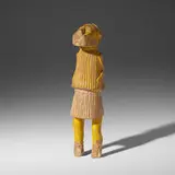 Baule style, figure, carved and painted wood