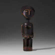 Asante, maternity figure, carved wood