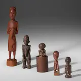 African, collection of five figures