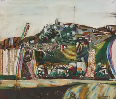 Untitled by Juliusz Joniak, oil on canvas 70 x 80cm ., sold Oct 2021