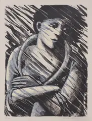 Anita Klein, Untitled, Anita Klein (b.1960) 'The Storm' lithograph in colours