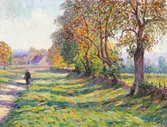 Albert Joseph, Printemps en Bourgogne, oil on canvas