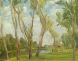 Imre Szobotka, Untitled; Untitled (2), first oil on canvas; second colored pencil on paper