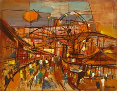 Carnival by Mirko, 1961, oil on canvas, sold May 2007