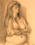 Francisco Zúñiga, Torso Study, 1977, charcoal on paper