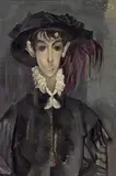 Álvaro Delgado Ramos, Boy in Black, oil on canvas