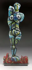 Naum Knop, Tropical, 1972, polychromed wood