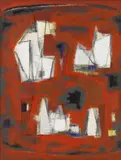 Jun'ichi Dobashi, Sunset, Clouds & Sails # 4, oil on canvas