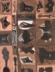 Adolph Gottlieb, Untitled (Pictograph), 1949-50, gouache on paper