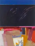 Dan Namingha, Black Desert, 1984, acrylic on canvas