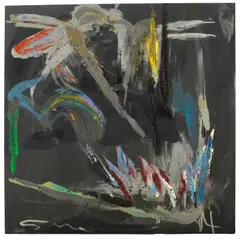 Stephen Mueller, Take That Back (Black #282), 1984, acrylic on canvas