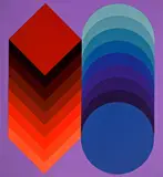 Victor Vasarely, Kidio - Nain, 1972/1975, oil on canvas