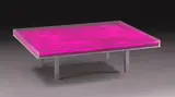 Table rose by Yves Klein, 1963, Plexiglas and powdered rose pigment, sold May 2007