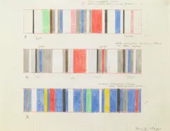 Herbert Bayer, Untitled (Color Study), 1978, color pencil on graph paper