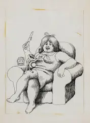 Robert Crumb, Oggie the Frog, 1964-1965, pen and ink on paper