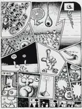 Robert Crumb, Abstract Expressionist Ultra Super Modernist Comics, 1967 (3), pen and ink on paper