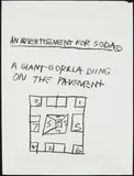 An Advertisement for Soda by Jean-Michel Basquiat, 1981, oil stick on paper, offered May 2007
