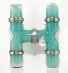 Donald Lipski, Water Lilies #2, 1989, acid wasteline tubing, water, nylon fiber, and hardware