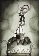 Bell by Francesco Clemente, 1996, watercolor on paper, offered May 2007
