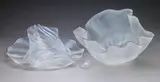 White Seaforms with Black Lip Wraps, 1984 (4) by Dale Chihuly, blown glass, sold May 2007