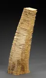 David Nash, Leaning Crack Warp Column, 1989, birch