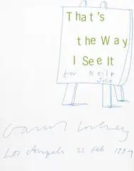 David Hockney R.A., That's the Way I See It, 1994, ink on paper with printed text