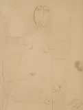 Wifredo Lam, Homme, 1940-41, ink and graphite on paper