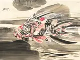 Alejandro Obregón, Barracuda, mixed media on paper