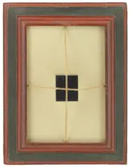 Gustavo Torner, Cuero que ata Poliedro con Amarillento, 1966, Plexiglas cube, twine, and sand on panel