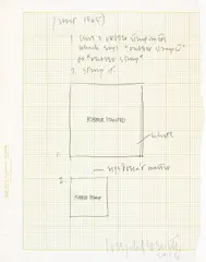 Untitled (Study for Rubber Stamp) by Joseph Kosuth, 1966, ink on graph paper, sold May 2007