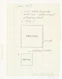 Joseph Kosuth, Untitled (Study for Rubber Stamp), 1966, ink on graph paper