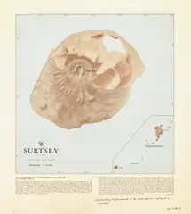 George Brecht, Involuntary Displacement of the Geographical Center of a Country, 1969-70 (From Volume 2, Chapter 3, Land Mass Transportation, of the Book of the Tumbler on Fire), ink on printed map
