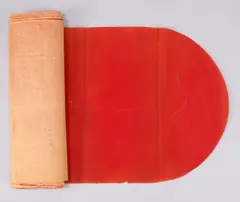 Untitled by James Lee Byars, red paper with gold thread, sold May 2007