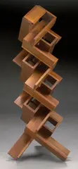 Peter Zecher, Untitled (Stacked Wood), 1977, walnut