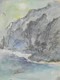 George Chann, I Go in a Dream, watercolor and ink on paper