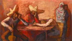 Francis de Erdely, Bodega, oil on masonite