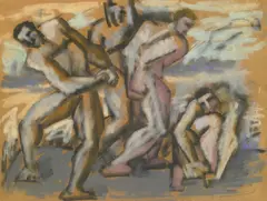 Untitled by Hans Burkhardt, 1940, pastel on paper, sold May 2007
